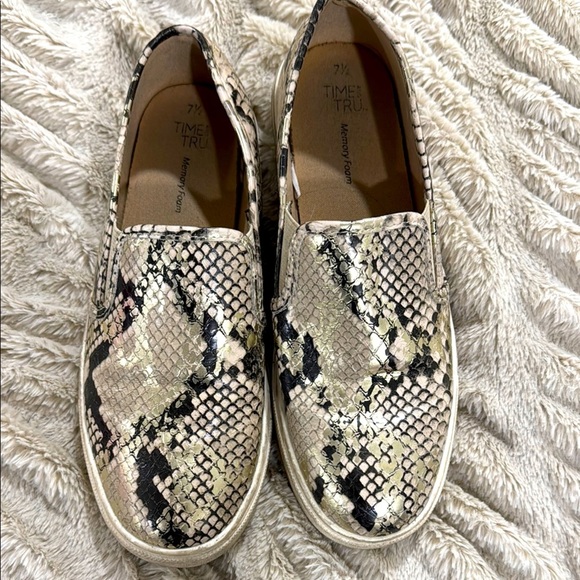 Time and Tru Shoes - Time and Tru Snake Print Slip-On Shoes